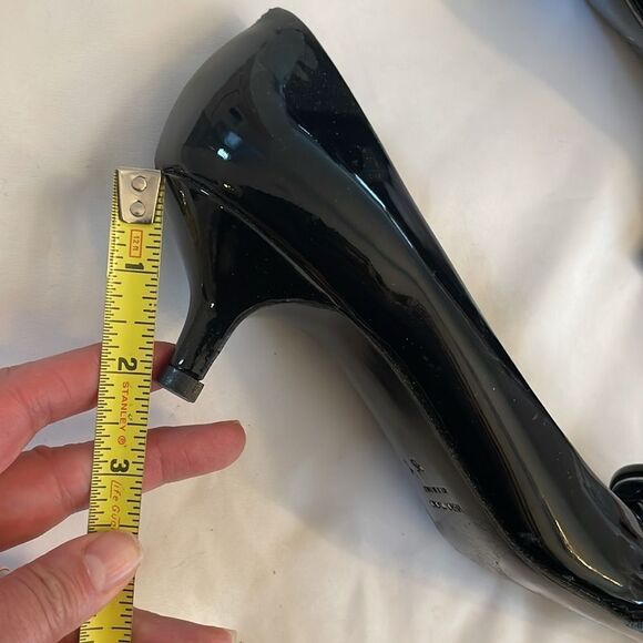 DIANE B. PANCALDI BLACK PATENT LEATHER LOW HEEL SHOES.   NEW - Picture 5 of 6
